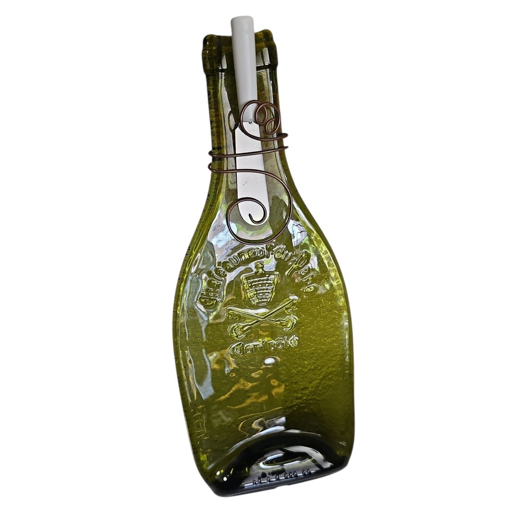 VTG St. Pauli Girl Flattened Bottle Art‎ w/ Spreader Unique Handmade Collectible